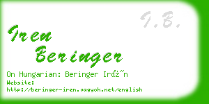 iren beringer business card